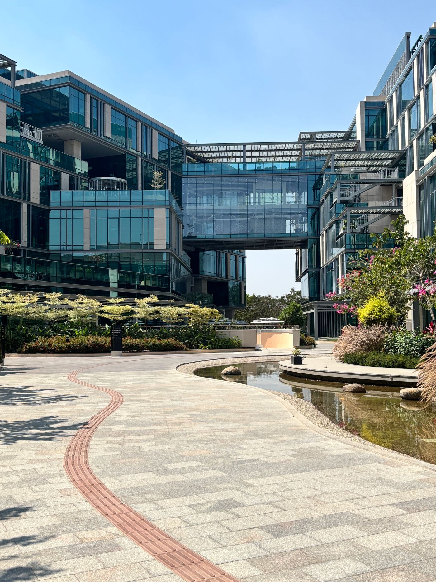 Modern glass IT campus in Hyderabad